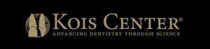 Kois Center Advancing Dentistry Through Science logo in gold and black